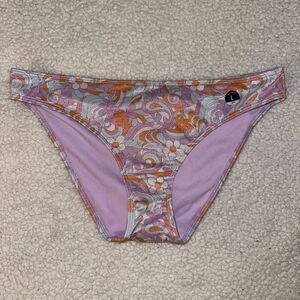 Hollister Women’s Groovy Retro Floral Pastel Bikini Bottom Large NWOT